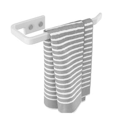 Fossa Classic Unbreakable Wall Mounted Ceramic Napkin Ring & Towel Holder for Bathroom & Kitchen – Space-Saving, Anti-Rust Towel Hanger | Stylish Bathroom Accessory – White (Glossy Finish) - Fossa Home 
