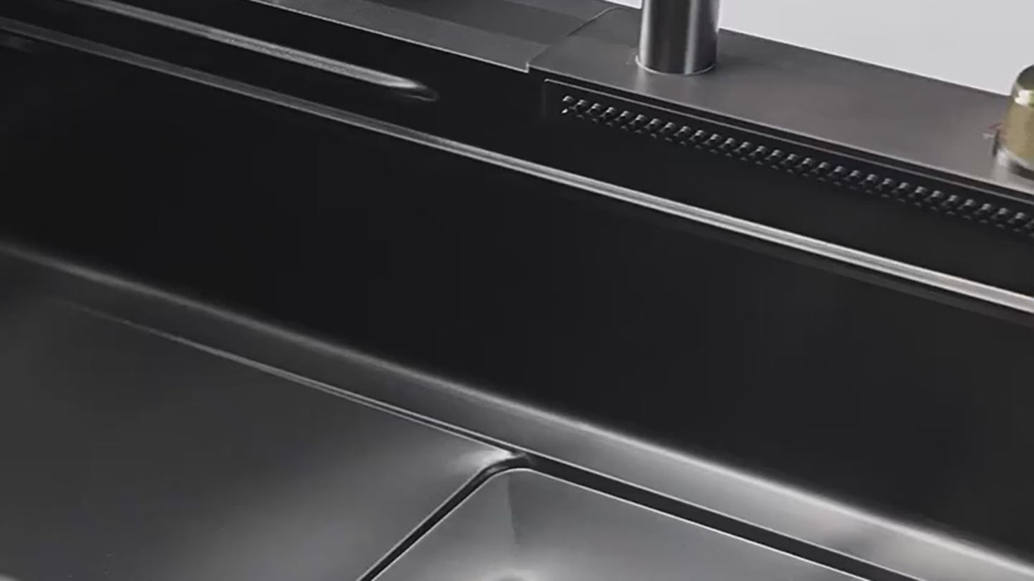 smart waterfall kitchen sink, single bowl, design, integrated tap, modern, stainless steel, led, nano honycomb coated, scratch resistant, stylish, workstation, with faucet, multifunction, deep, dishwashing, luxury, easy to clean, anti-stain, modern home,, remodeling, with water flow feature, space saving, contemporary, large capacity, ergonomic, designer, smooth, features, for modern homes, high utility, trending, best, drainage, noise absorption, matte finish, with strainer and accessories, seamless, 