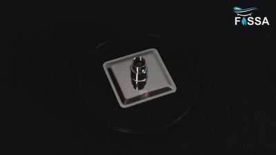 Clean square design gives a stylish and neat look to the bathroom.