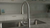 Fossa Kitchen Sink Mixer Tap with Pull Down Sprayer, Single Handle High Pull Out Kitchen Taps, Single Level Stainless Steel Silver ( Heavy weight )