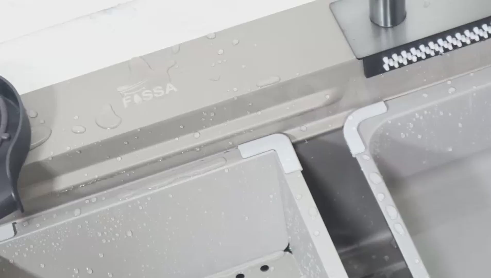 Smart Waterfall (30 x18 x 09 ) Inch 304 Stainless Steel Kitchen Sink Grey