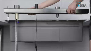 smart  piano waterfall kitchen sink, single bowl, design, integrated tap, modern, stainless steel, led, nano honycomb coated, scratch resistant, stylish, workstation, with faucet, multifunction, deep, dishwashing, luxury, easy to clean, anti-stain, modern home,, remodeling, with water flow feature, space saving, contemporary, large capacity, ergonomic, designer, smooth, features, for modern homes, high utility, trending, best, drainage, noise absorption, matte finish, with strainer and accessories, seamle