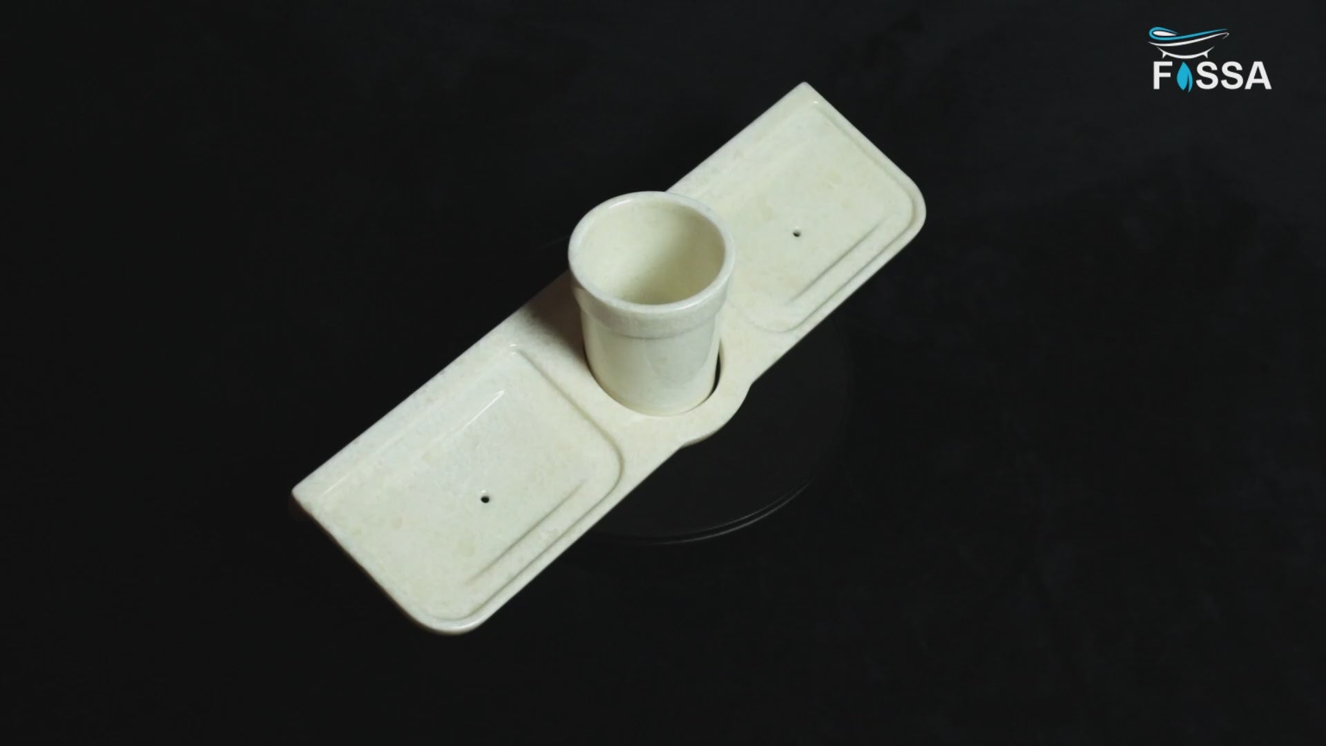 Elegant Soap Dish + Brush Holder Combo