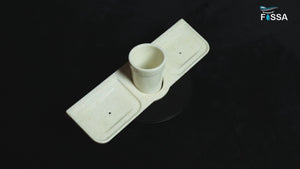 Elegant Soap Dish + Brush Holder Combo