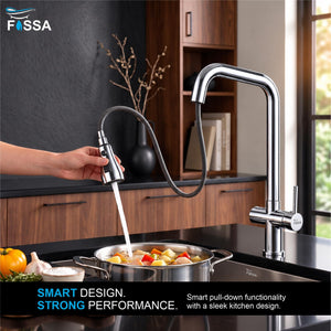 Rosa 360° Swivel Kitchen Faucet Spout Designed for Flexible Water Flow and Convenient Sink Use