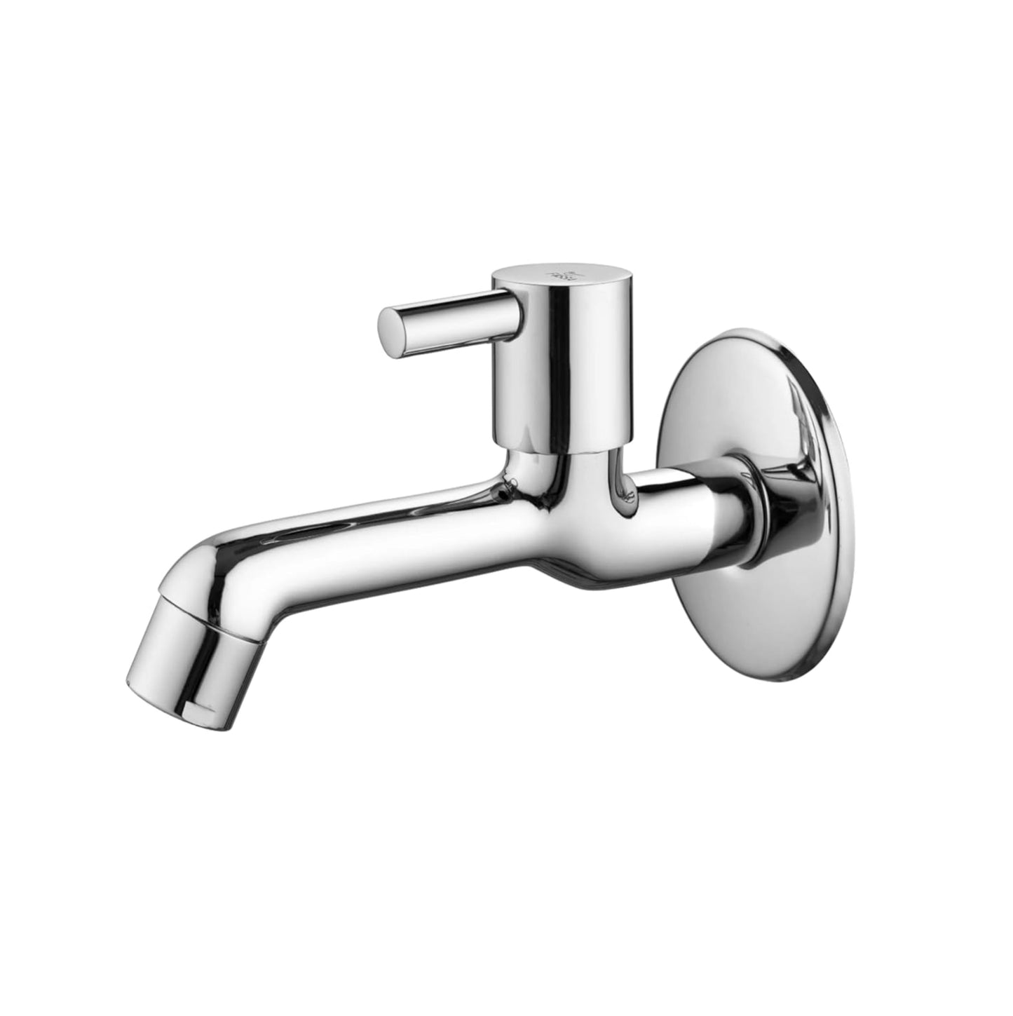 Fossa Orbit Brass Tap Faucet Bib Tap (Long Body) Wall Mounted for Bathroom, Kitchen Sink, Washing Areas, Gardens, Sink Faucet with Brass Tap with Wall Flange (Mirror-Chrome Finish)