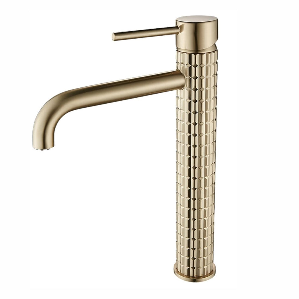 Fossa 12" Vitro Brass Wash Basin Mixer Tap Hot & Cold Gold