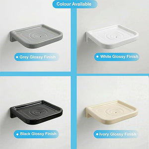Ceramic Ivory Unbreakable Soap Dish  Square Glossy Finish (RM-118) - Fossa Home 