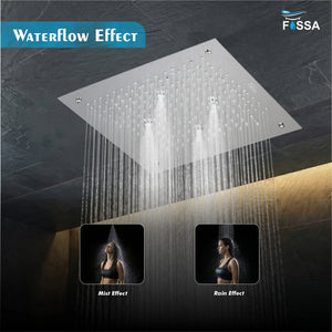 304 Stainless Steel Ceiling Overhead Shower (16x16 Inch) - Fossa Home 