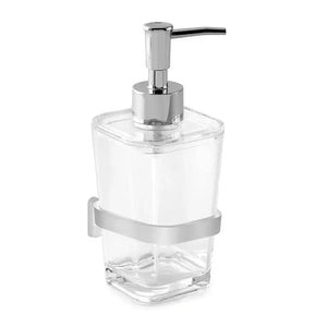 Fossa Unbreakable Clear Square Bathroom Soap Dispenser Crystal Clear Unbreakable| Sturdy and Elegant Construction Makes it Perfect for Kitchen or Bathroom | Shatter-Proof, Durable and Compact Design - Fossa Home 