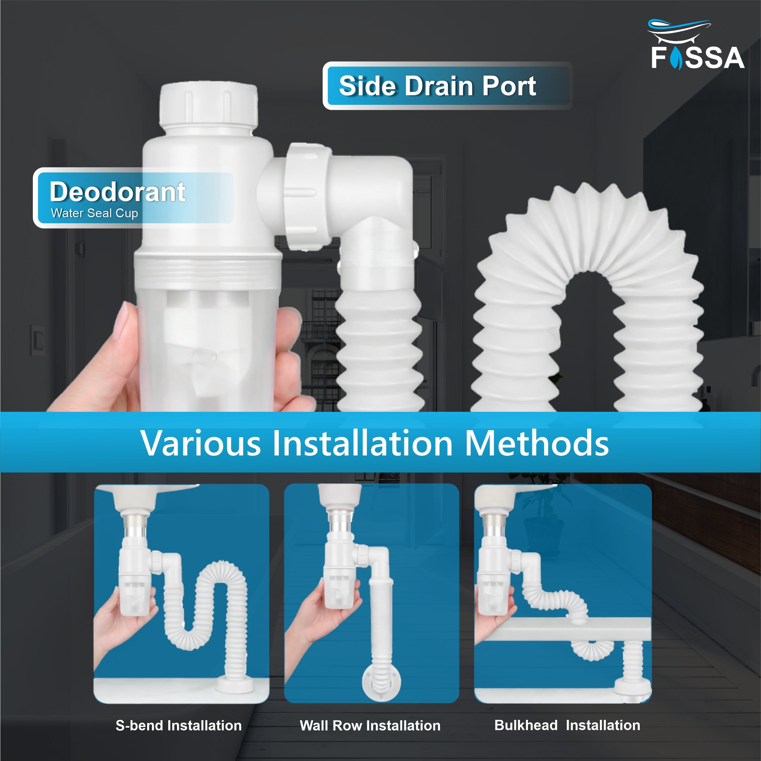 Simple to install with standard fittings, making it suitable for most sinks and plumbing systems.