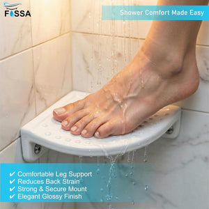 Wall-Mounted Foot Rest for Easy Shower Use